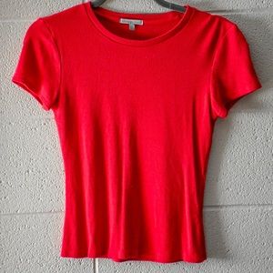 Bright coral Charlotte Russe fitted top
